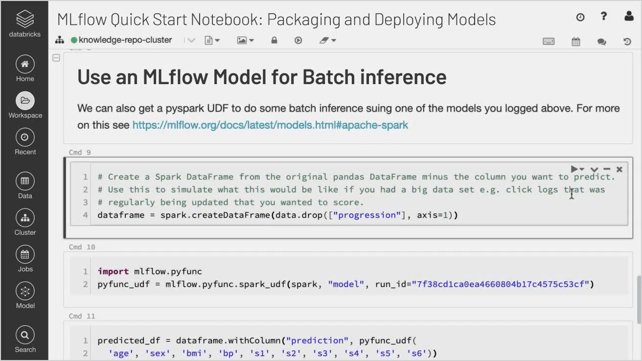 Databricks MLflow Dashboard