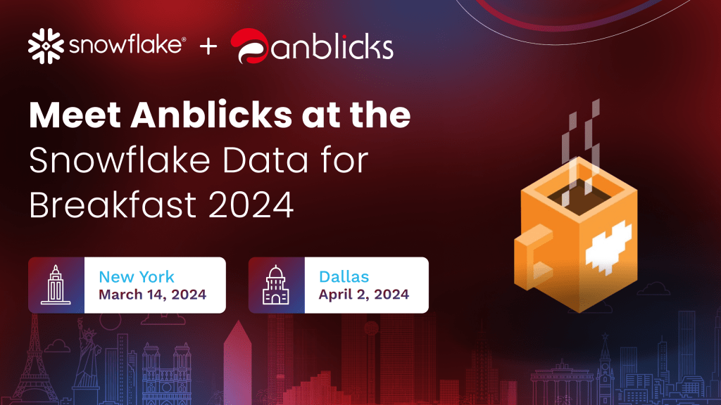 Anblicks sponsoring snowflake data for breakfast nyc dallas